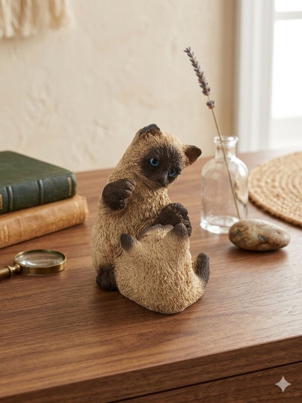 Vintage Stone Critters SC-368 Siamese Kittens Playing Figurine 1996 USA - Picture 1 of 14